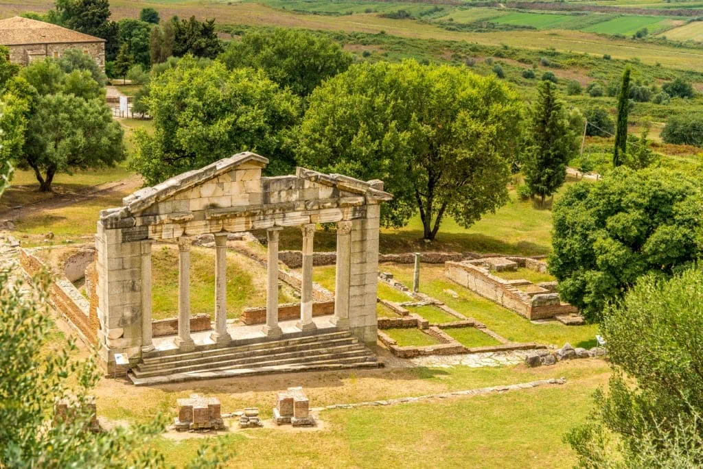 Tempelruïnes in Apollonia - Monument van Agonothetes