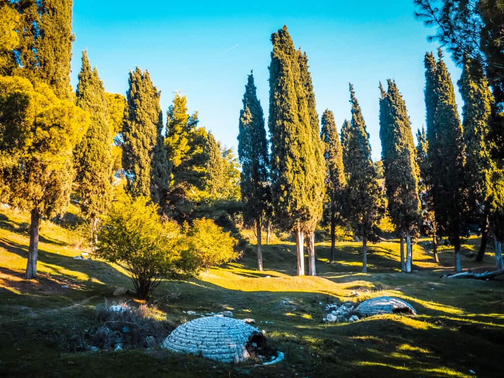 Bunker im Park unterhalb der Villa von König Zog in Durres Albanien