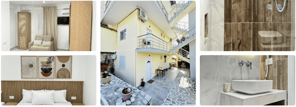 Potami Seashell Himare Hotel am Strand Coulage Zimmer