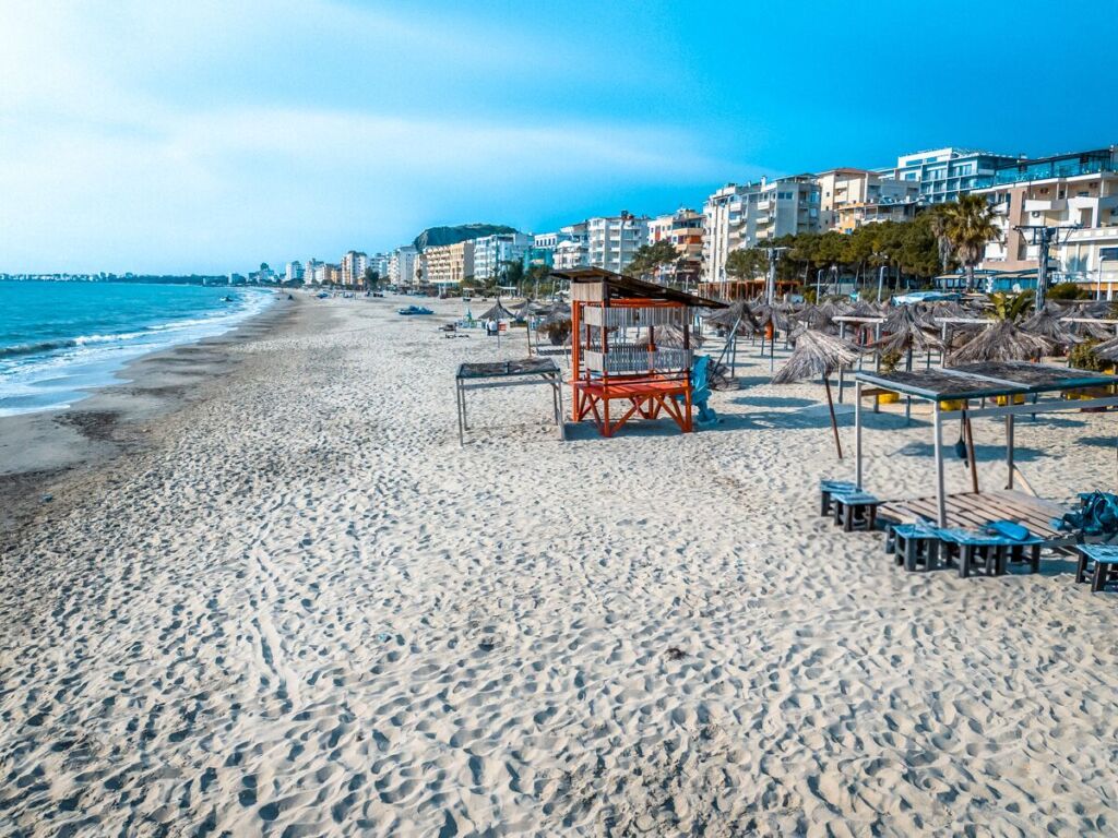 Durres Strände Golem der Längste Beach in Albanien
