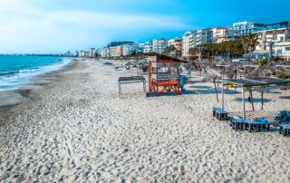 Durres stranden Golem het langste strand van Albanië