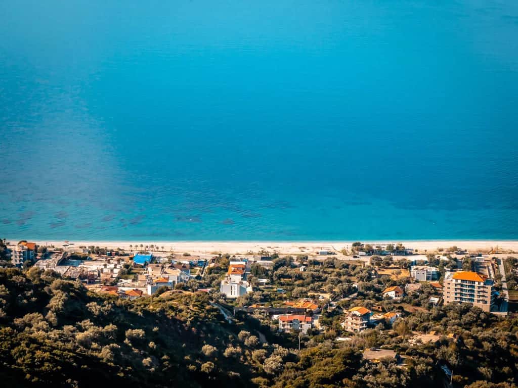 Strand von Borsh Albanien Riviera
