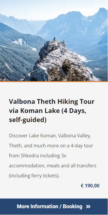Valbona Theth Hiking Tour Offer