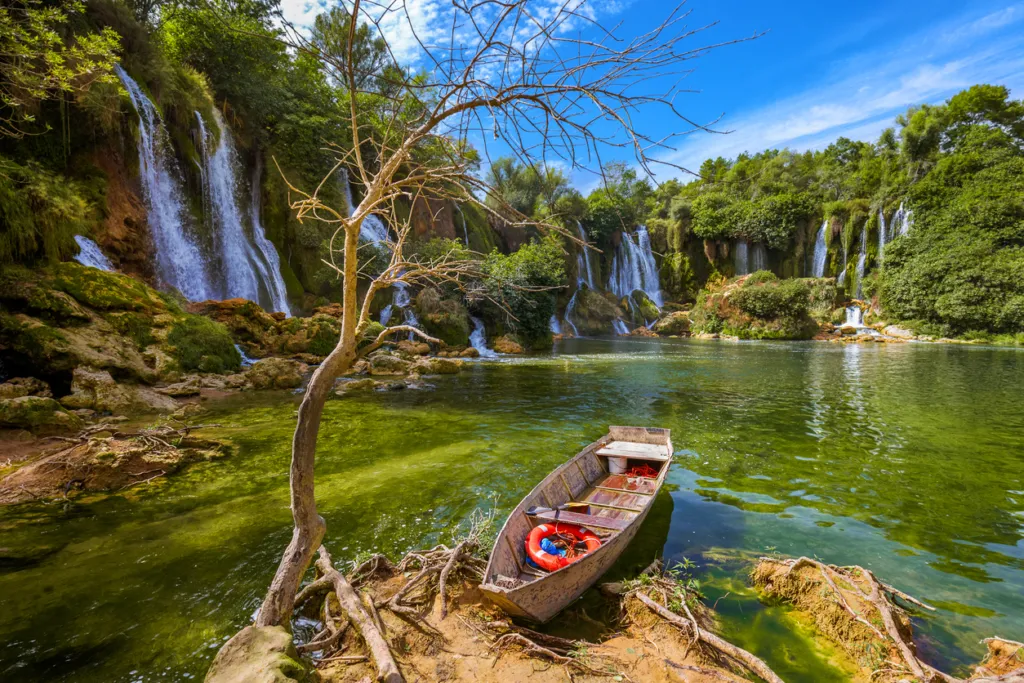 Kravice waterfall in Bosnia and Herzegovina - nature travel background