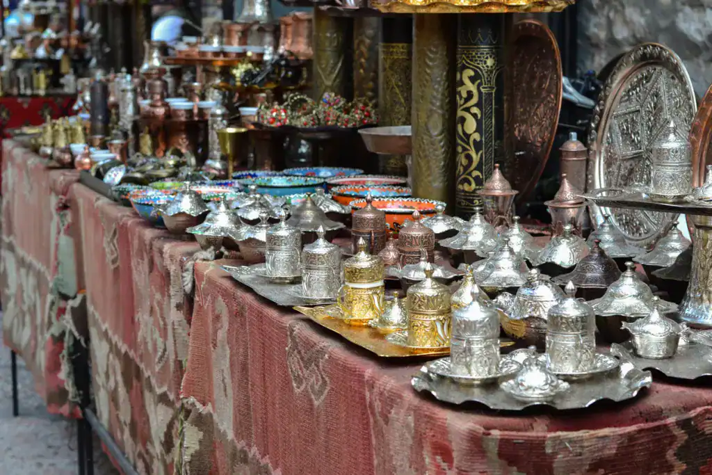 Souvenirs at Baščaršija, Sarajevo's old bazaar and the historical and cultural center of the city
