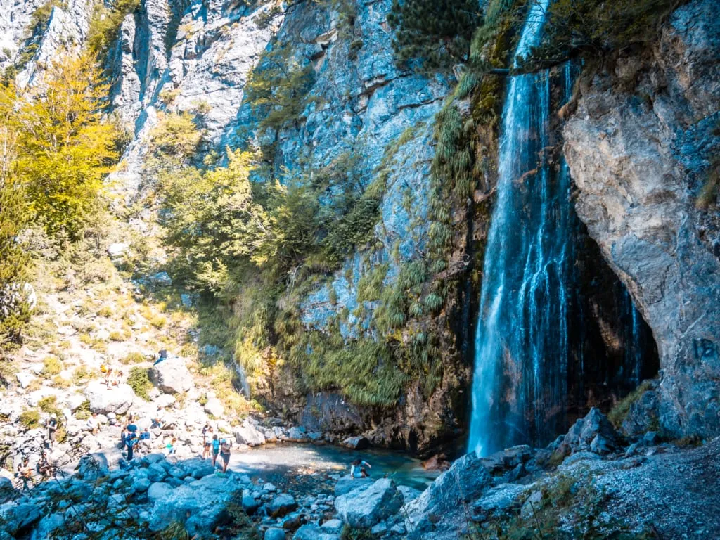 Wandern Albanien_Grunas Wasserfall Theth