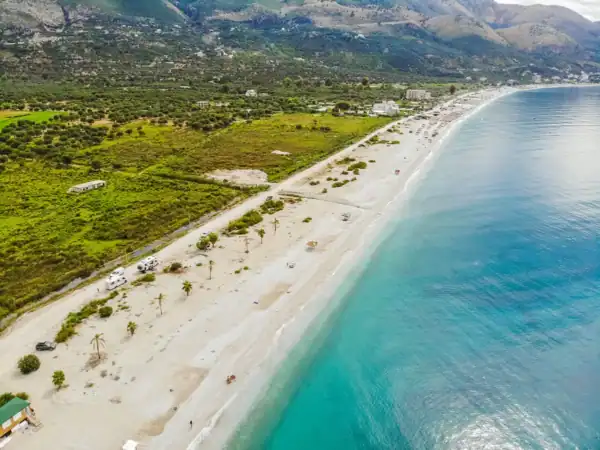 Borsh Beach Albania seen from above