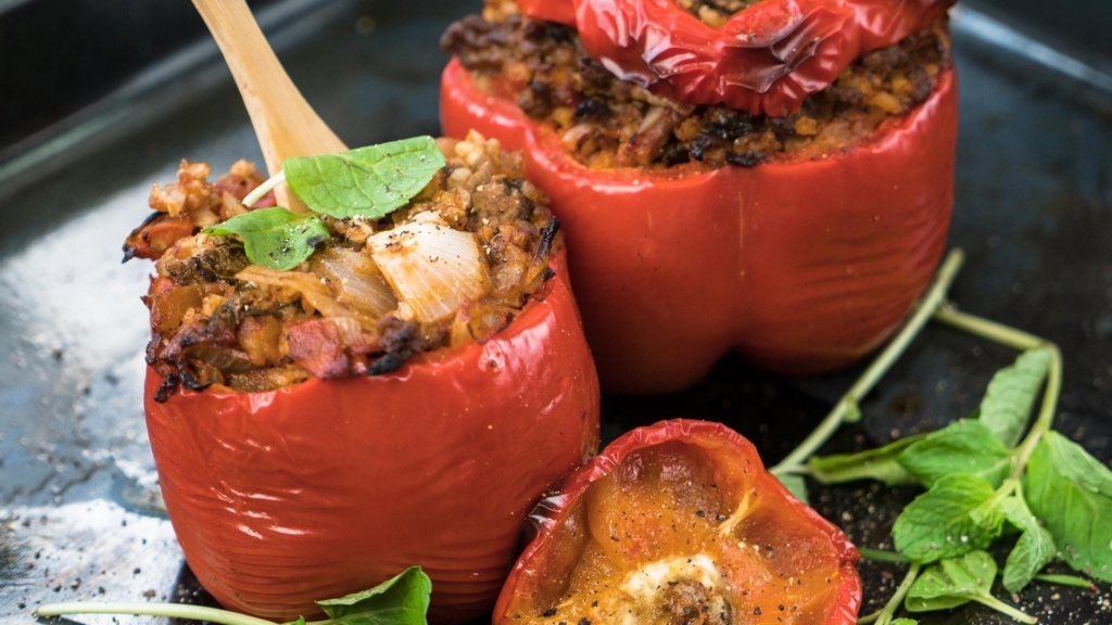 Mazedonbisches Essen Polneti Piperki