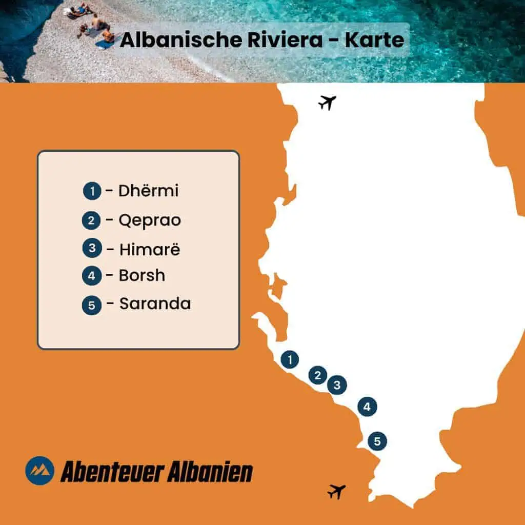 Albanese Rivièra Kaart