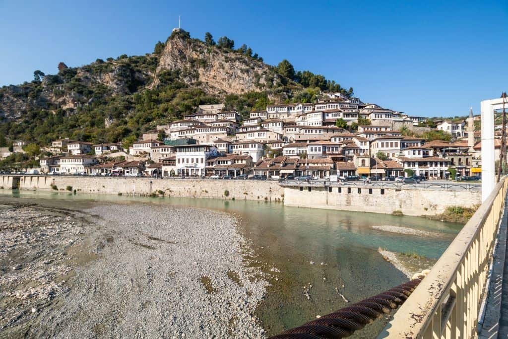 Widok na zamek Berat