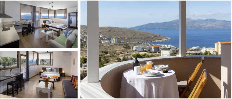 Luxe hotelkamers met uitzicht op zee in Albanië, ideaal voor een ontspannen vakantie. Modern ingericht en adembenemend uitzicht op de kust en het kristalheldere water.