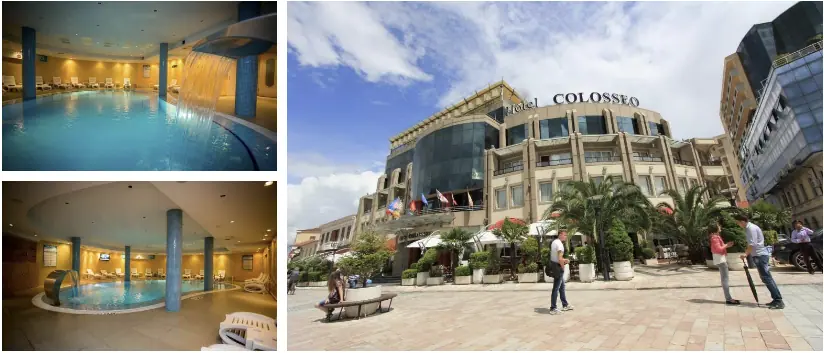 Hotel Colosseo Shkodra exterieur en zwembad in de spa