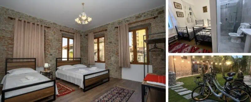 InTown GuestHouse Shkoder kamers en binnenplaats