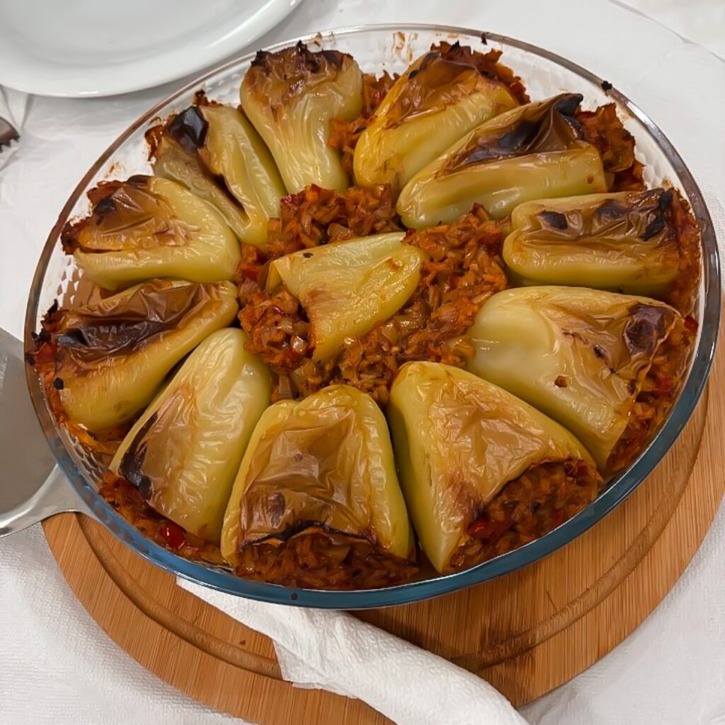 Speca te Mbushur - Gefüllte Paprikaschoten albanisches Essen