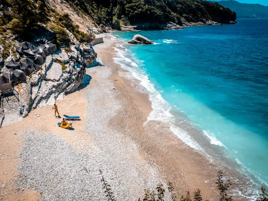 Strand Albanië: Pulebardha-strand Saranda