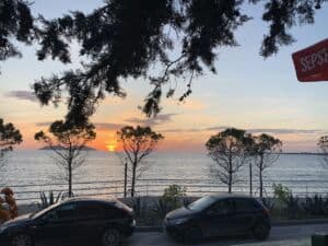 Vlora Restaurants Sonnenuntergang