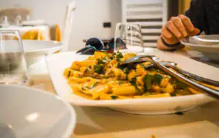 Restaurantes en Durres_Plato de pasta con marisco