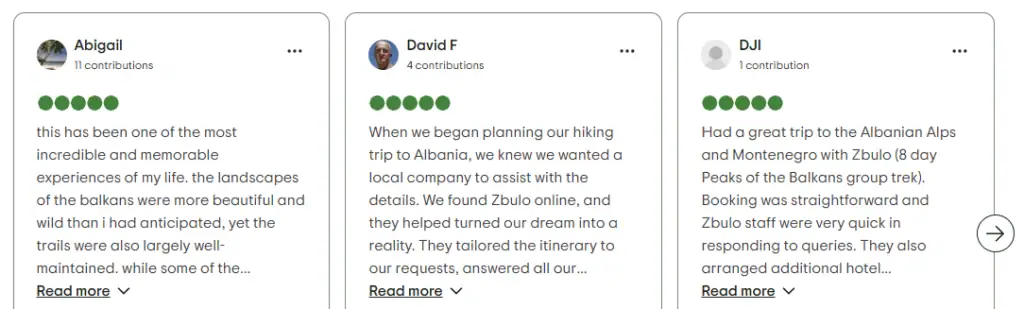 Tripadvisor Testimonials 