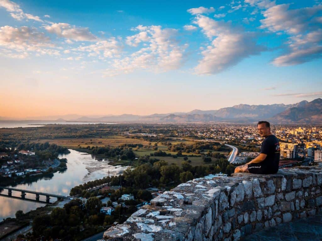 Shkodra Rozafa Festung Sonnenuntergang